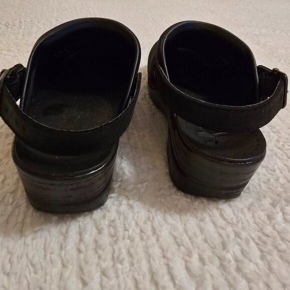 Dansko Black Slingback Clogs Size 38 NEW With Box - Picture 4 of 15